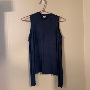 Women’s Navy Cold-Shoulder Top